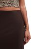 Vila Vila satin maxi skirt in chocolate brown - 4