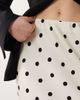 Vila VILA satin maxi skirt in cream and black polka dot-White - 3