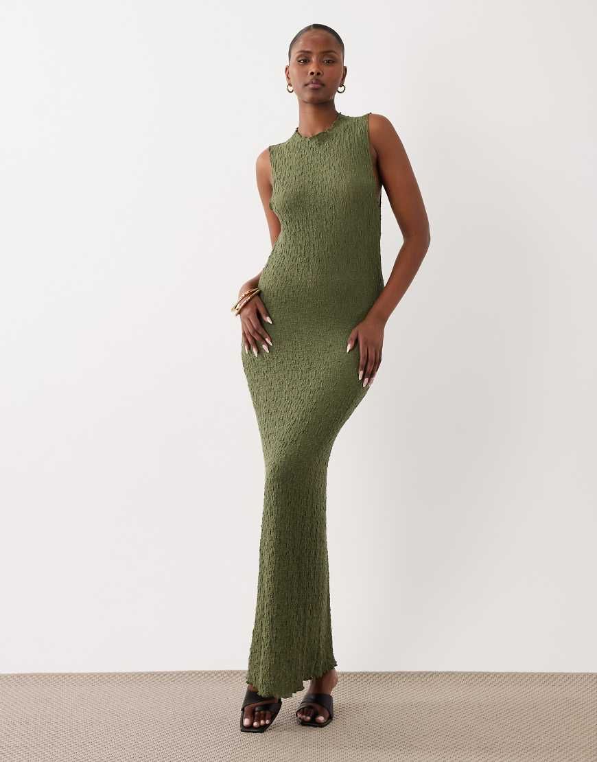 textured jersey maxi dress Vila Vila dresses
