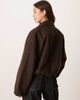 Vila VILA smart brushed bomber jacket in chocolate brown - 3