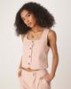 Vila Vila square neck button front tailored vest in peach whip - part of a set-pink - 1