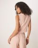 Vila Vila square neck button front tailored vest in peach whip - part of a set-pink - 2