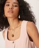 Vila Vila square neck button front tailored vest in peach whip - part of a set-pink - 3
