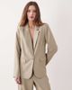 Vila VILA tailored blazer in heathered seneca rock - part of a set-Neutral - 1