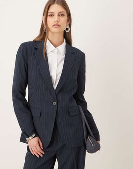 Vila VILA tailored blazer in navy pinstripes - part of a set