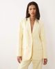 Vila VILA tailored covered button blazer in pastel yellow - part of a set - 1