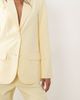 Vila VILA tailored covered button blazer in pastel yellow - part of a set - 3