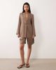 Vila VILA tailored single button blazer in cub brown - part of a set - 2