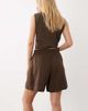 Vila Vila tie waist loose shorts in brown - part of a set - 3