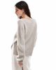 Vila Vila v neck sweater in natural melange-Neutral - 3
