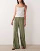 Vila Vila wide leg plisse pants in oil green - part of a set - 1