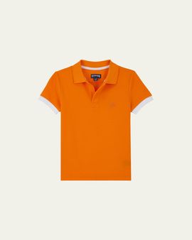 Vilebrequin Boy's Embroidered Turtle Pique Polo Shirt