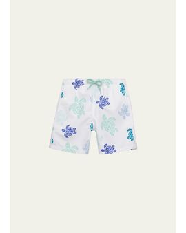 Vilebrequin Boys Tortues Print Swim Trunks