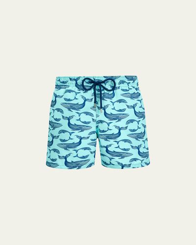 Vilebrequin Men's Whale-Print Recycled Swim Trunks