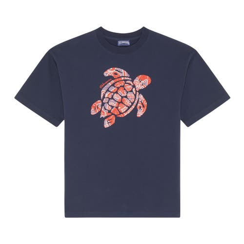 Vilebrequin Vilebrequin Boys Organic Cotton Oversize T-shirt Turtle