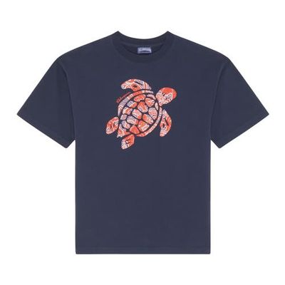 Vilebrequin Vilebrequin Boys Organic Cotton Oversize T-shirt Turtle