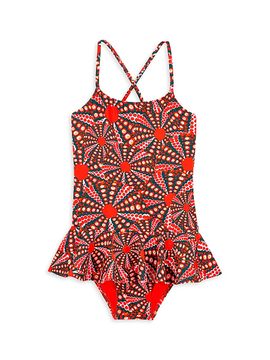 Vilebrequin Vilebrequin Girl's Little Girl's & Girl's Oursinades Peplum One-Piece Swimsuit