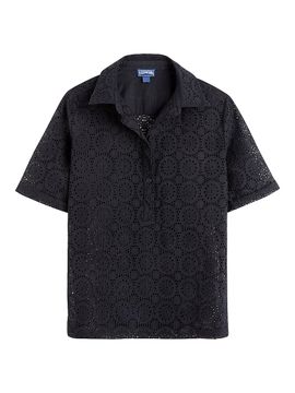 Vilebrequin Women's Broderie Anglaise Short-Sleeve Shirt