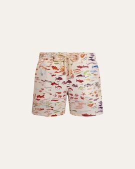Vilebrequin x Fabrice Hyber Men's Pescador Swim Shorts