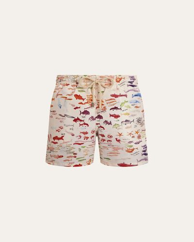 Vilebrequin x Fabrice Hyber Men's Pescador Swim Shorts