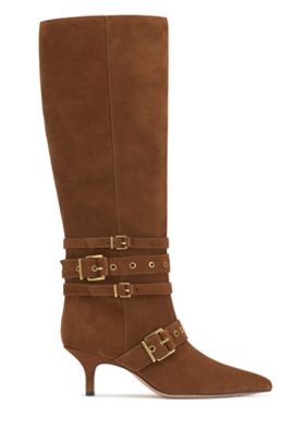 Vince Camuto Tyleen Moto Kitten-Heel Tall Boots