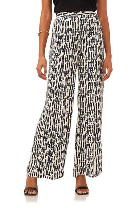 Vince Camuto Vince Camuto Abstract Print Flat Front Wide Leg Pants