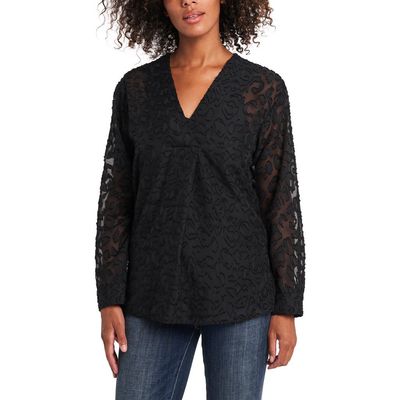 Vince Camuto Vince Camuto Animal Clip Jacquard Blouse