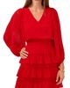 Vince Camuto Vince Camuto Balloon Sleeve Tiered Ruffle Dress - 4