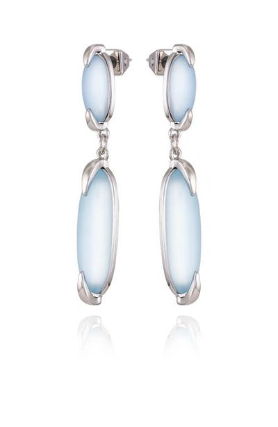 Vince Camuto Vince Camuto Blue & Green Glass S Silver- Drop Earrings