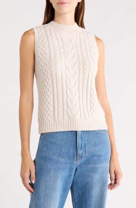 Vince Camuto Vince Camuto Cable Stitch Sweater Vest
