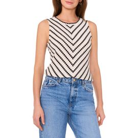 Vince Camuto Vince Camuto Chevron Stripe Sleeveless Top