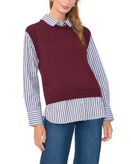 Vince Camuto Vince Camuto Collared Layered Look Top