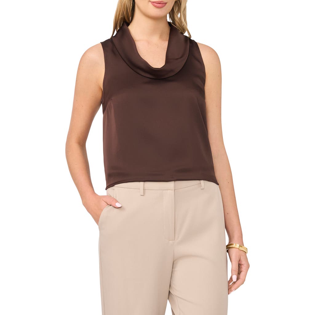 Vince Camuto Vince Camuto Cowl Neck Satin Charmeuse Sleeveless Top