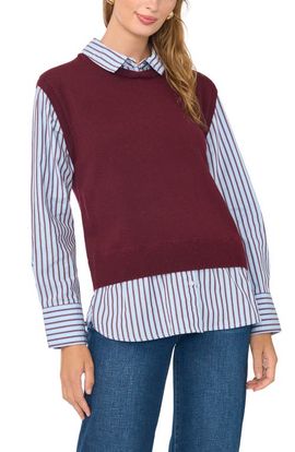 Vince Camuto Vince Camuto Crewneck Sweater Vest Two-Fer