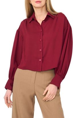 Vince Camuto Vince Camuto Crop Swing Button-Up Shirt