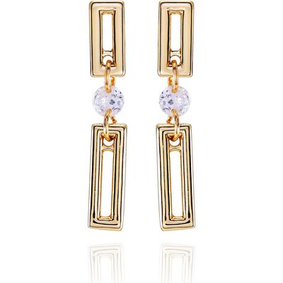 Vince Camuto Vince Camuto Crystal Floating Gold- Drop Earrings
