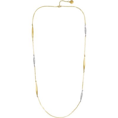Vince Camuto Vince Camuto Crystal Station Long Silver- Necklace