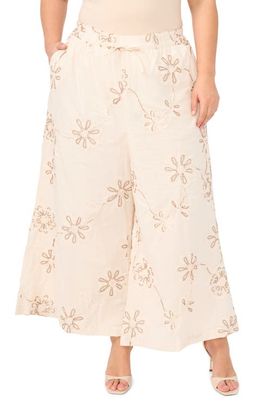 Vince Camuto Vince Camuto Elastic Waist Wide Leg Crop Pants