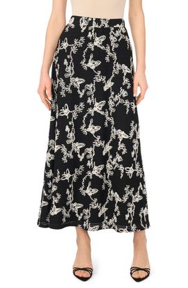 Vince Camuto Vince Camuto Embroidered Floral A-Line Maxi Skirt