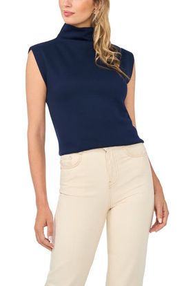Vince Camuto Vince Camuto Extended Shoulder Mock Neck T-Shirt