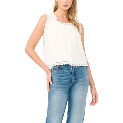 Vince Camuto Vince Camuto Eyelet Lace Crop Tank