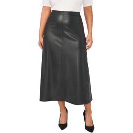 Vince Camuto Vince Camuto Faux Leather Center Seam Maxi Skirt