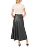 Vince Camuto Vince Camuto Faux Leather Seamed Midi Skirt - 3