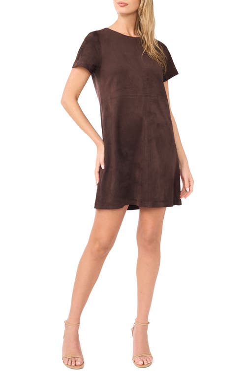 Vince Camuto Vince Camuto Faux Suede Paneled Shift Dress