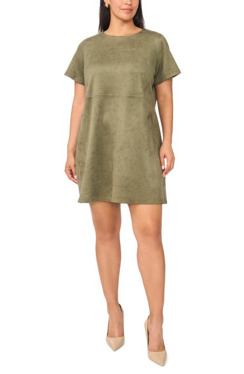 Vince Camuto Vince Camuto Faux Suede Paneled Shift Minidress