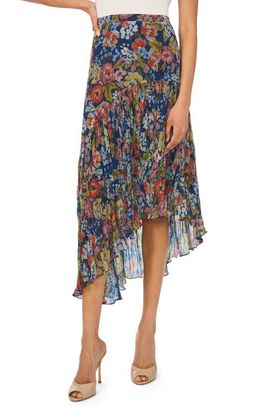 Vince Camuto Vince Camuto Floral Asymmetric Ruffle Skirt