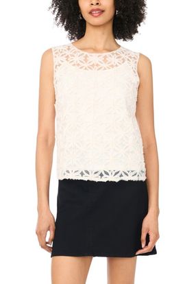 Vince Camuto Vince Camuto Flower Appliqué Sleeveless Top