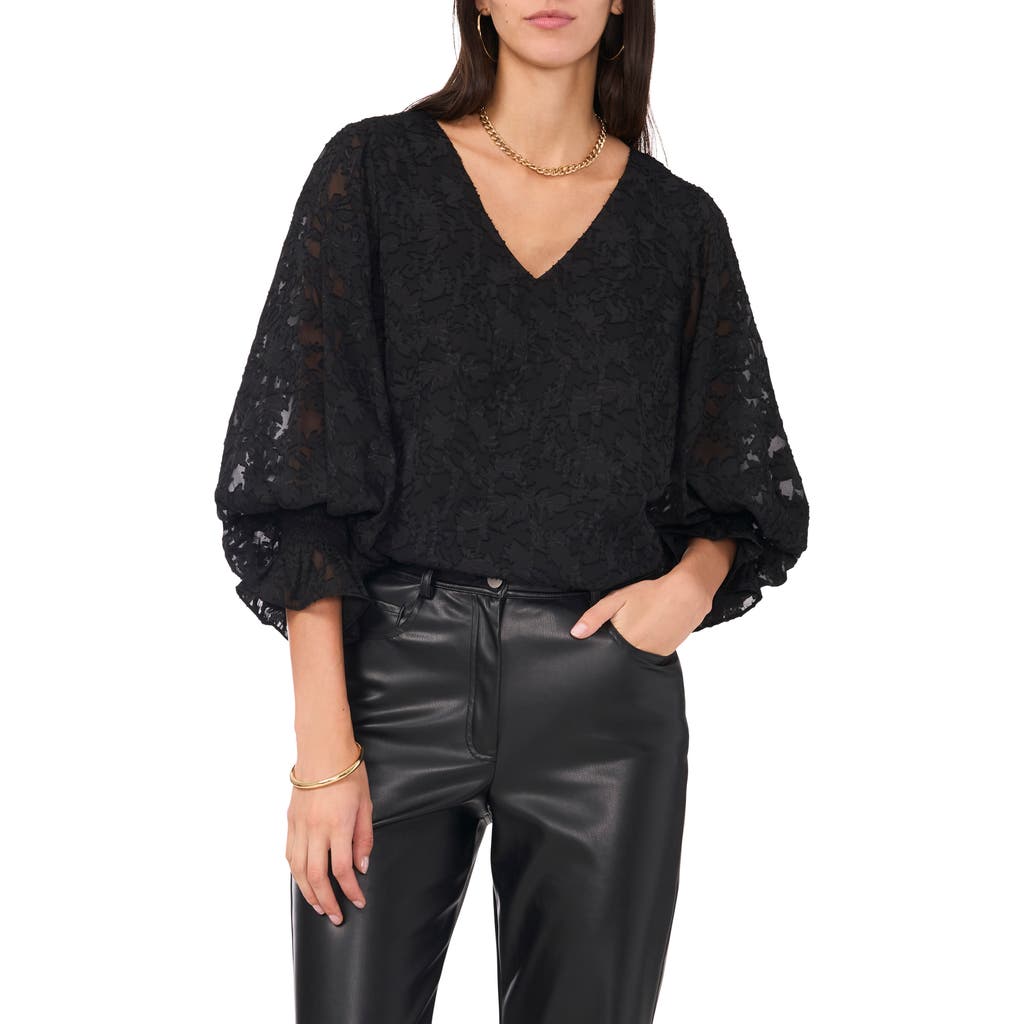 Vince Camuto Vince Camuto Lace Shirred Cuff Top