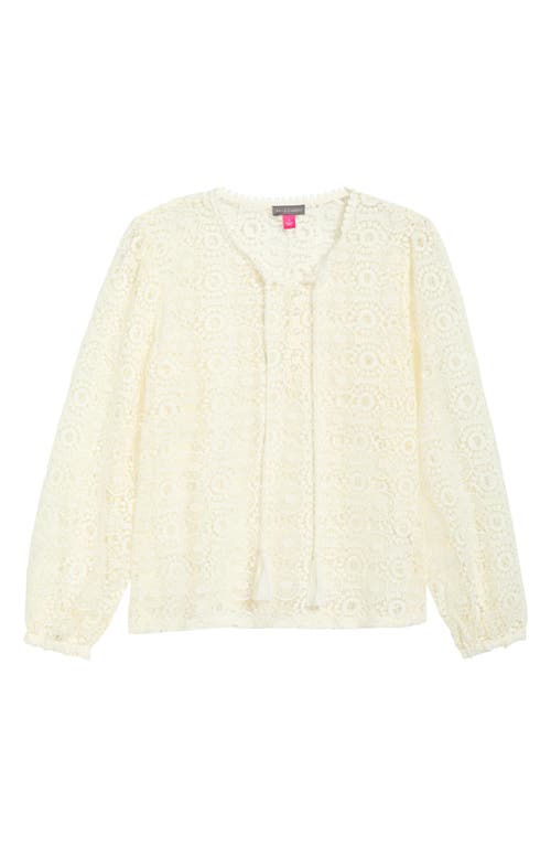 Vince Camuto Vince Camuto Long Sleeve Lace Tassel Top