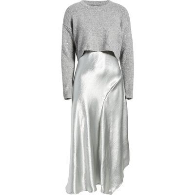 sequin flare sleeve dress RARE London Women's RARE London Women's Black Sequin Flare Sleeve Mini Dress 8 main image 1